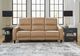 Ashley® Mosswell Toffee Power Reclining Sofa with Adjustable Headrest-2