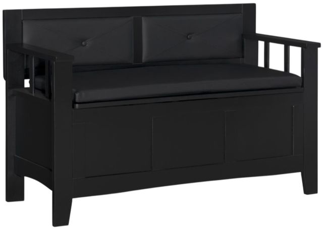 Linon Carlton Black Storage Bench-0