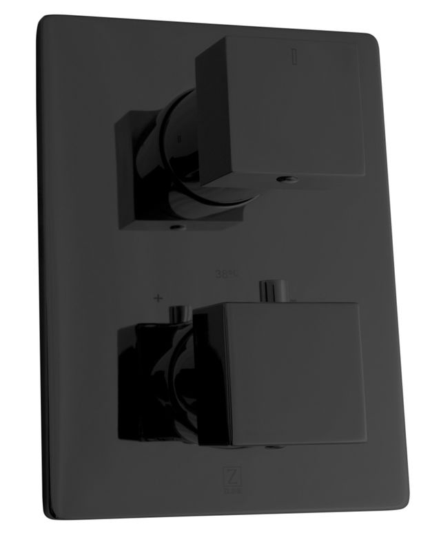 ZLINE Autograph Edition Matte Black Crystal Bay Thermostatic Shower System-2