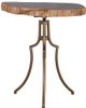 A & B Home Fret Brown/Dark Bronze Tripod Tall Side Table-1
