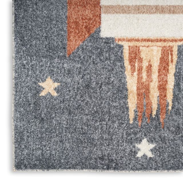 Nourison Home™ Astra Machine Washable 5' x 7' Sky Blue Area Rug-3