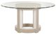 Bernhardt Axiom Glass Top Round 54" Dining Table with Linear Grayish Base-1