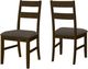 Monarch Specialties Inc. 2-Piece Brown/Warm Walnut Brown Side Chair Set-1