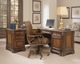 Hooker® Furniture Brookhaven Distressed Medium Clear Cherry Executive L-Right Return-1