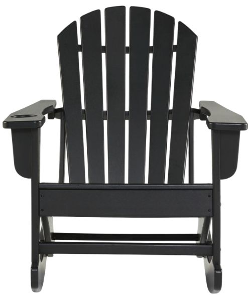 Signature Design by Ashley® Sundown Treasure Black Polyethylene Outdoor Rocking Chair-1