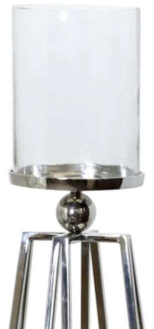 Stylecraft Nickel Plated Tall Standing Candle Holder-1