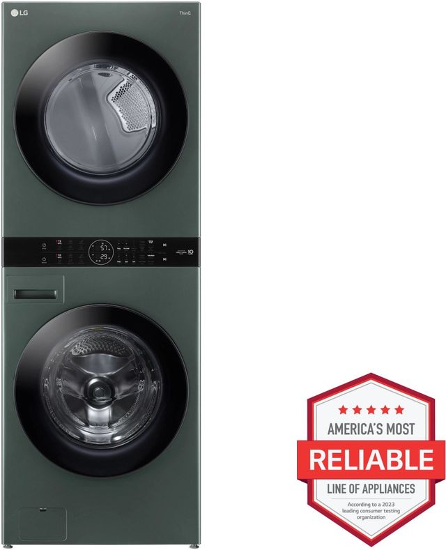 LG Nature Green Electric WashTower™, 4.5 Cu. Ft. Washer, 7.4 Cu. Ft. Dryer with Center Control™-1