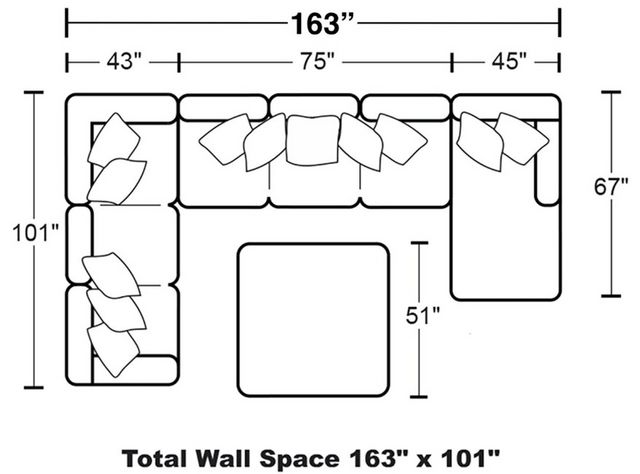 Jackson Furniture Denali 4-Piece Steel Right Side Facing U-Shape Sectional Set-5