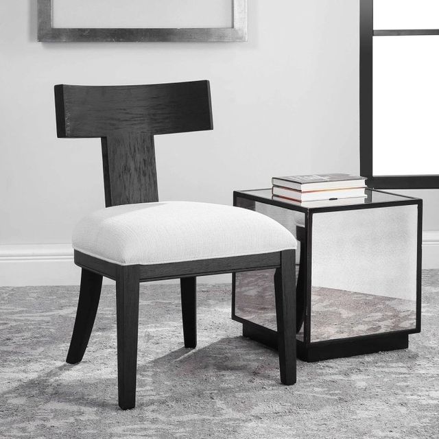 Uttermost® Idris Charcoal Black Side Chair-1