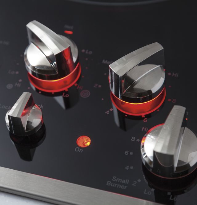GE Profile™ 36" Black with Stainless Steel Electric Cooktop-2