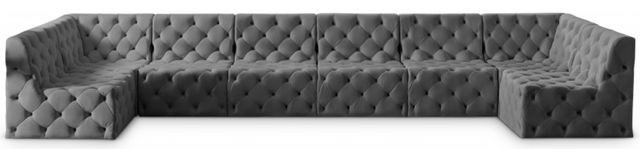 Meridian Furniture Tuft 8-Piece Grey Modular Sectional Set-0