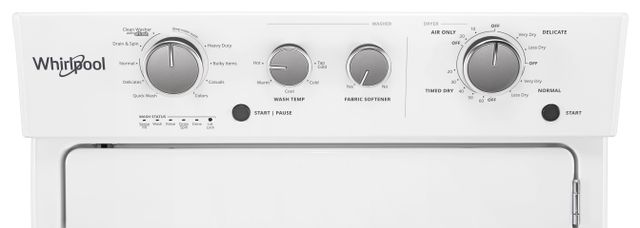 Whirlpool® 3.5 Cu. Ft. Washer, 5.9 Cu. Ft. Dryer White Electric Stacked Laundry-7