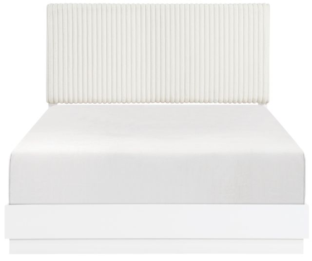 Homelegance® Linea Cream/Pearl White California King Panel Bed-2