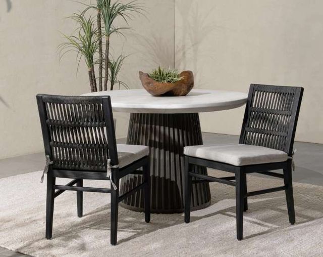 Classic Home Westville Black Olefin/Wooden Outdoor Dining Chair-1