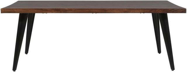 Jofran Inc. Prelude Walnut Rectangle Coffee Table with Black Base-2
