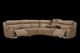 Kate Preston Home 7pc York Sand Leather Sectional with Cooling Unit-0