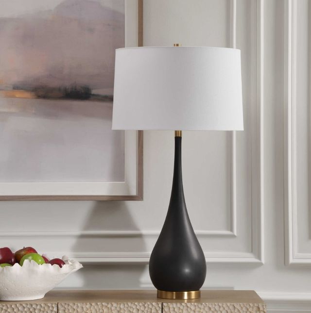 Uttermost® Nocturnal Black Table Lamp-1