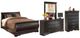 Signature Design by Ashley® Huey Vineyard 4-Piece Black Full Youth Sleigh Bed Set-0