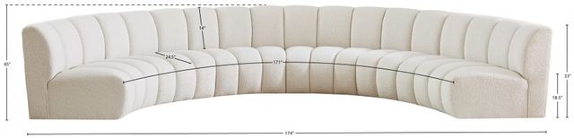 Meridian Furniture Infinity 6-Piece Cream 176" Modular Sectional-2