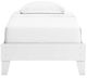 Signature Design by Ashley® Hallityn Matte White Youth Twin Platform Bed-2
