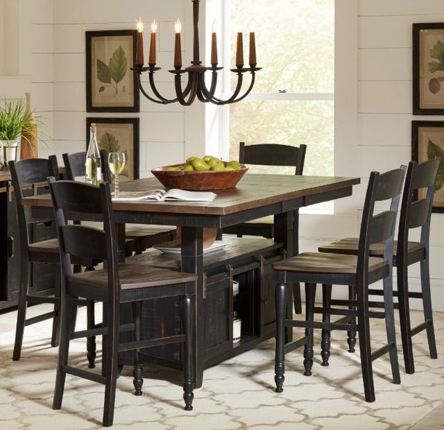 Jofran Inc. Madison County Vintage Black High/Low Extension Table-1