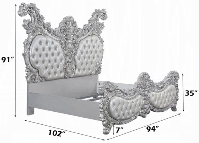 ACME Furniture Valkyrie Antique Platinum Eastern King Bed-2