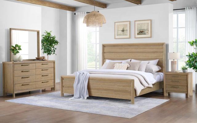 Emerald Home Pacific Grove Sand Dune Queen Panel Bed-1