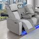 Global Furniture USA U8000 Corduroy Power Recliner Sofa with Reading Light-3