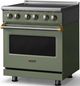 Viking® 5 Series 30" Eucalyptus Pro Style Induction Range with Brushed Brass Trim-3