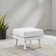 Linon Alora White Aluminum/Fabric Outdoor Ottoman-1