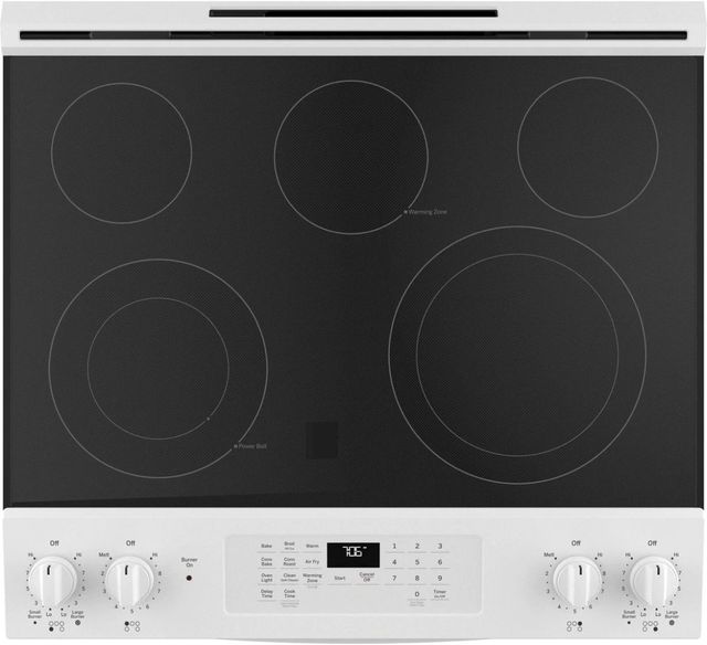 GE® 30" White Slide In Electric Range-3