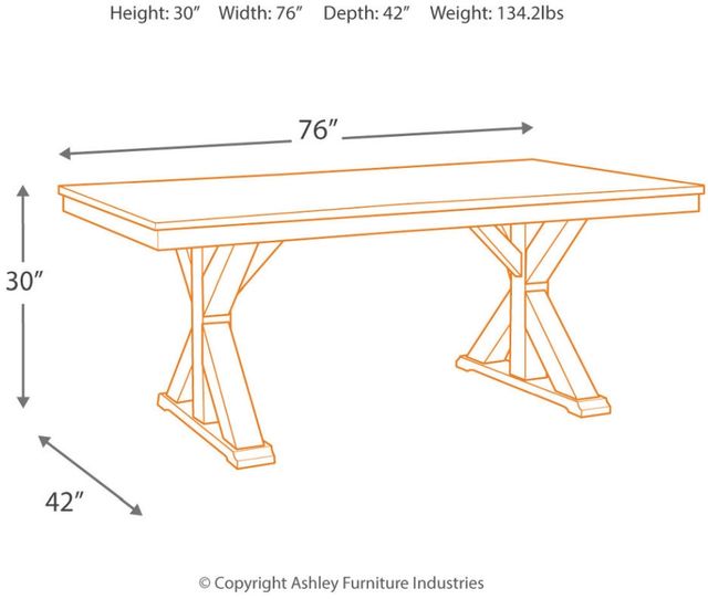 Signature Design by Ashley® Grindleburg Light Grayish Brown Dining Room Table-3