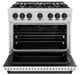 ZLINE Classic Autograph Edition 48" Stainless Steel Pro Style Gas Range with White Matte Door and Polished Gold Accents-1