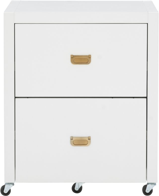 Linon Peggy White File Cabinet-1