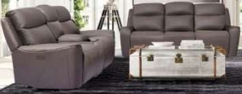 Furniture of America® Artemia 2-Piece Gray Power Reclining Set-0