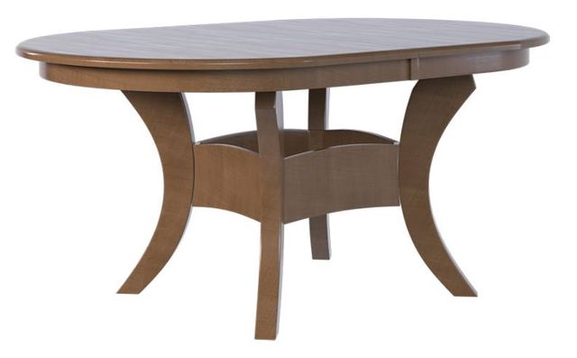 Country View Woodworking Customizable Redmond Wormy Maple Top 104" Dining Table with 4-Leaves and Brown Maple Base-0