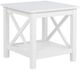 Coaster® Skyview White Square End Table with Shelf-0