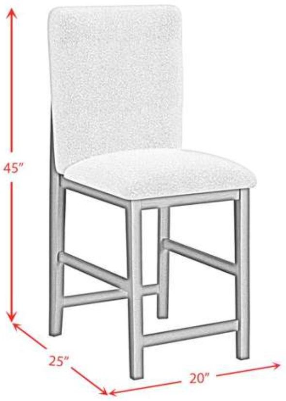 Elements International Portland Black/Gray 20" Bar Stool-2