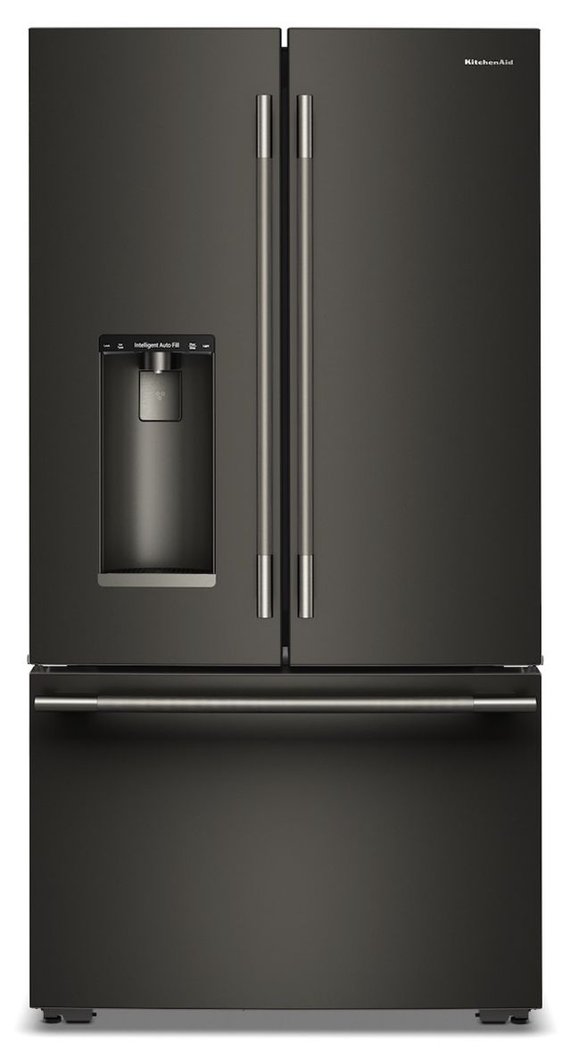 KitchenAid® 36" 23.1 Cu. Ft. Black Ore Counter Depth French Door Refrigerator with Intelligent Auto Fill-0