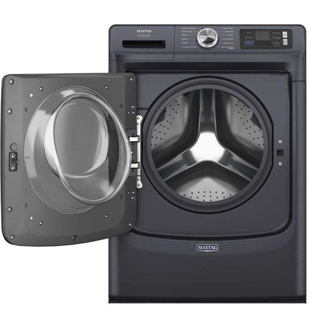 Maytag® 5.0 Cu. Ft. Midnight Steel Front Load Washer-2