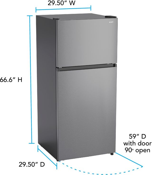 Avanti® 30" 18.3 Cu. Ft. Stainless Steel Counter Depth Top Freezer Refrigerator -3
