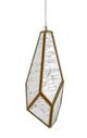 Currey & Company Glace Painted Silver/Antique Brass 1-Light Multi-Drop Pendant-1