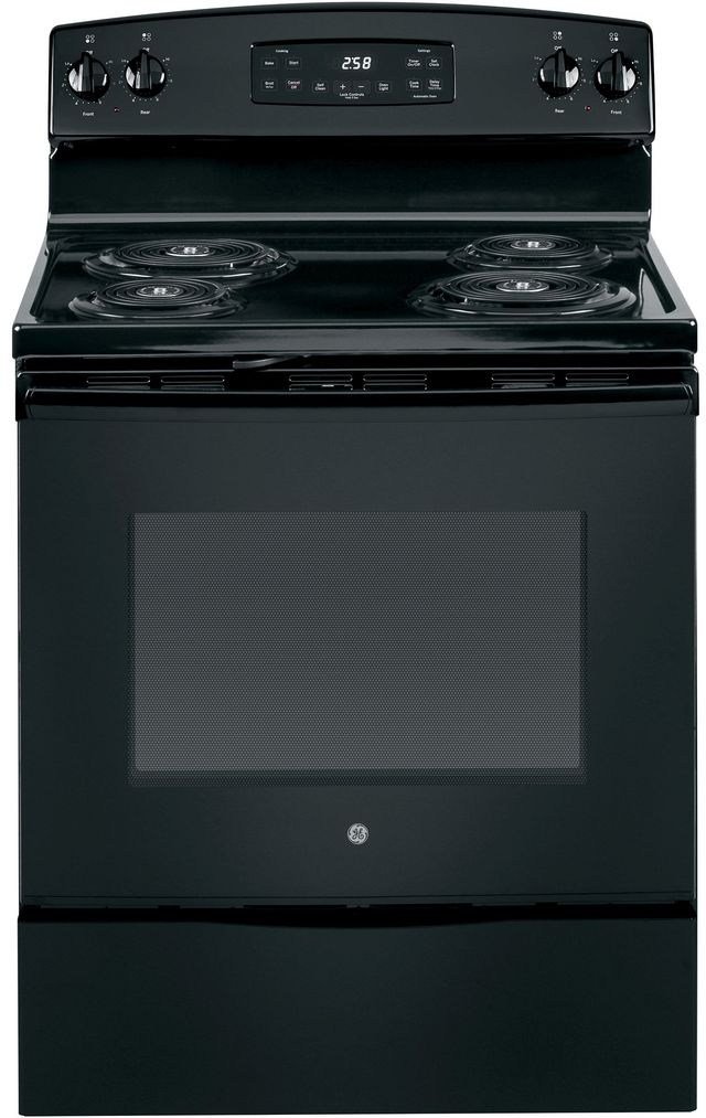 GE® 30" Black Freestanding Electric Range-0
