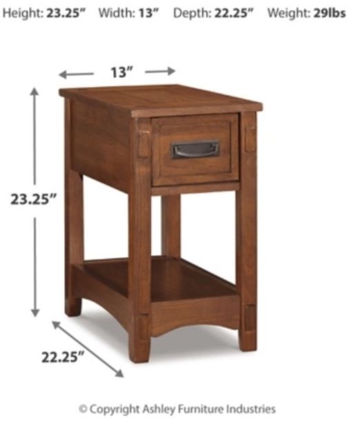 Signature Design by Ashley® Breegin Brown Chair Side End Table-4