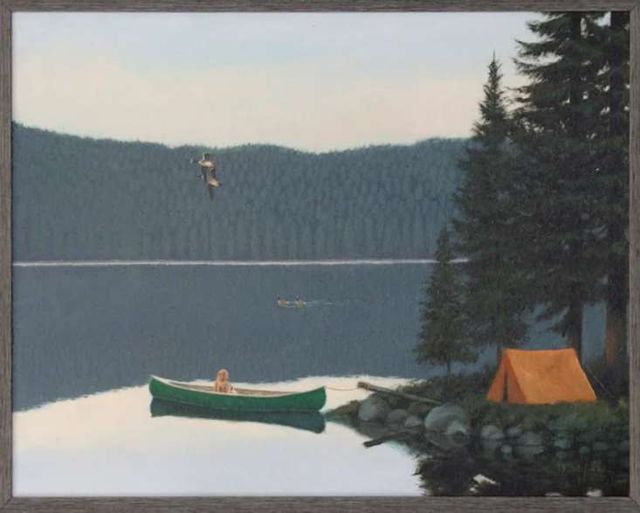 StyleCraft Happy Place Dark Green/Gray/Green/Light Blue Wall Art-1