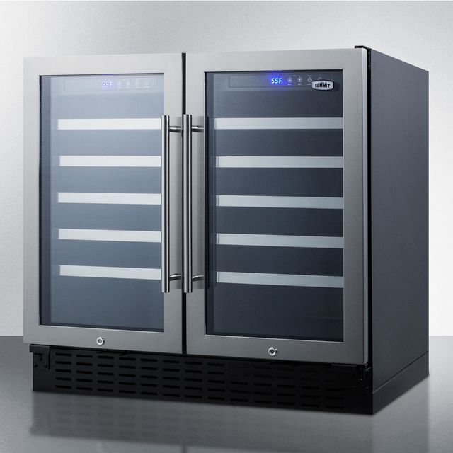 Summit® 36" Stainless Steel Built-In Wine Cooler-1