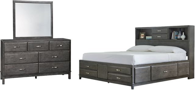 Signature Design by Ashley® Caitbrook 2-Piece Gray California King Storage Bed Set-0