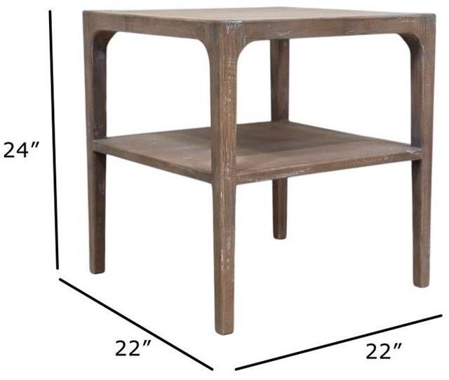 Nest Home Collections Morgan Natural Gray Corner Table-3