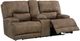 Signature Design by Ashley® Beckley Place Earth Power Reclining Console Loveseat with Adjustable Headrest-2