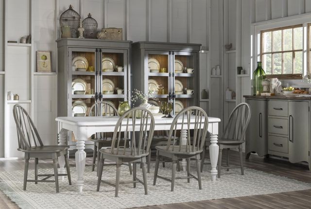 Legacy Classic Vintage Market Barnwood Oak/Northern Moss Display Cabinet-2